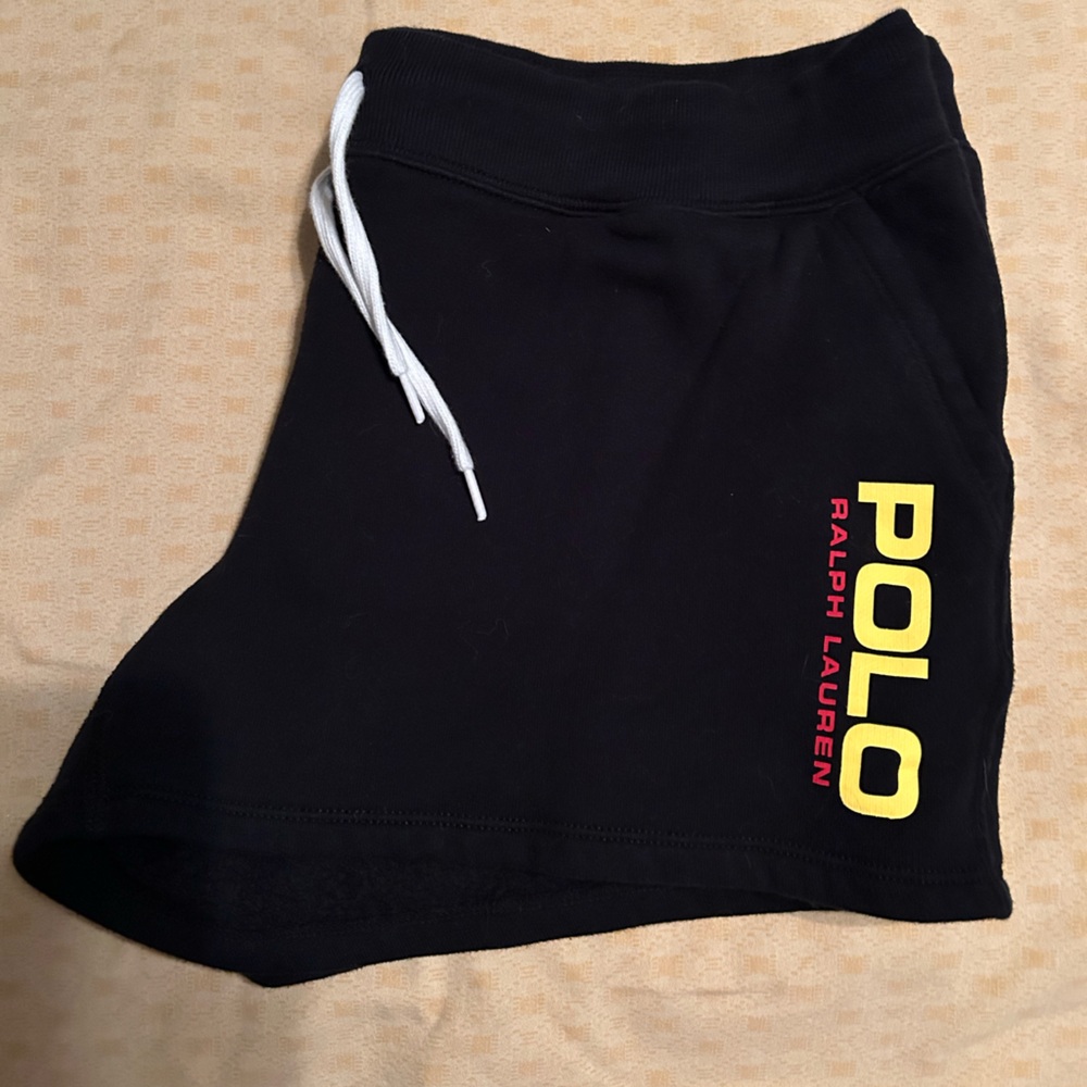 Ralph Lauren Black Shorts with Drawstring Waist